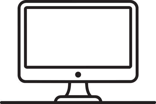 Black computer monitor icon