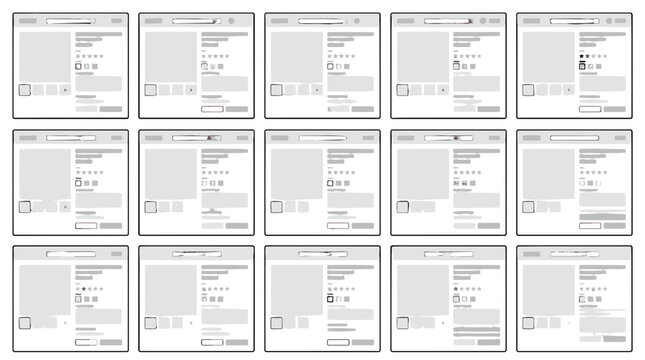 Collection of various digital device screens displaying user interfaces