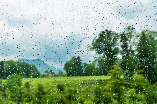 Austria, Raindrops on window