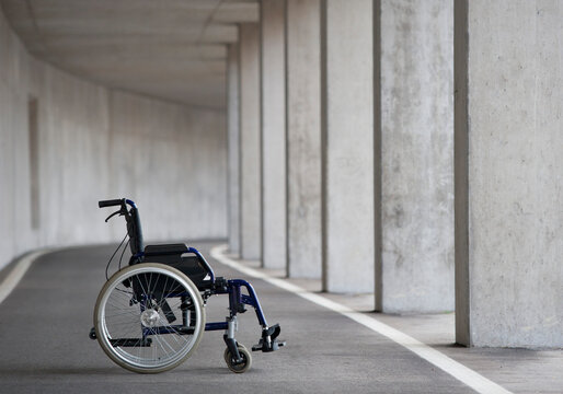 Austria, Empty wheelchair at Subway