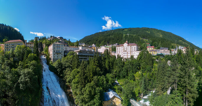 Austria, Salzburg State, Gasteinertal, Bad Gastein, View Gastein Waterfall