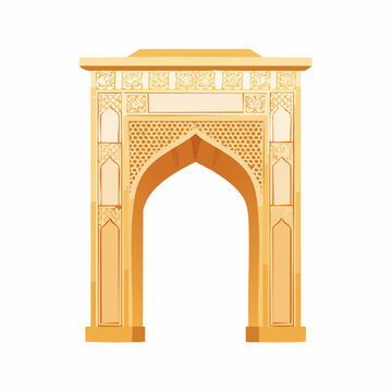 Ornate Islamic Archway with Geometric Patterns