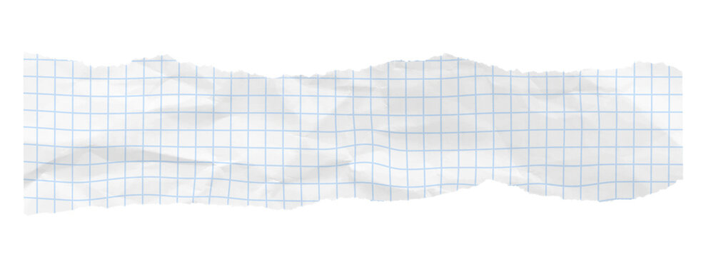Torn Graph Paper with Wrinkles
