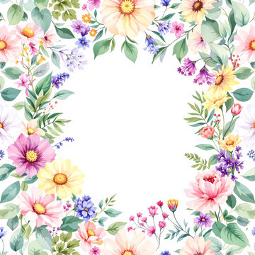 Botanical Background Featuring Delicate Floral Elements