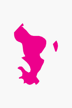 Vector graphic artwork suitable for print and web containing flat detailed map of MAYOTTE