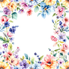 Fototapeta premium Elegant Flower Composition Created in Delicate Watercolor Textures