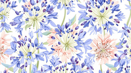 Obraz premium Romantic Floral Watercolor Arrangement with Natural Garden Energy