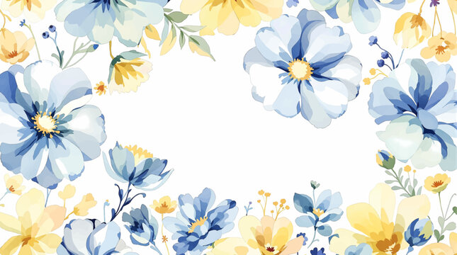 Botanical Watercolor Design with Light and Airy Feeling