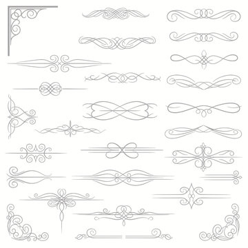 Elegant Ornate Swirls and Flourishes - Decorative Graphic Elements