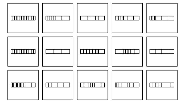 Collection of various black and white barcode symbols and codes