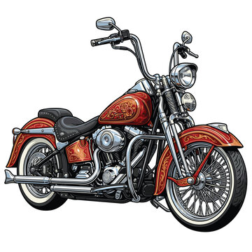 vector image of a chicano style cruiser motorbike | T-shirt design | Logo dan badge vintage