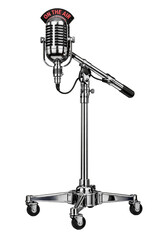 Naklejka premium Vintage microphone with 