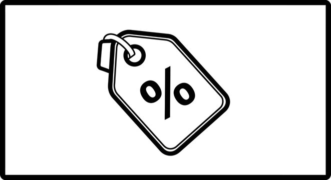 Percent Sign Tag Icon