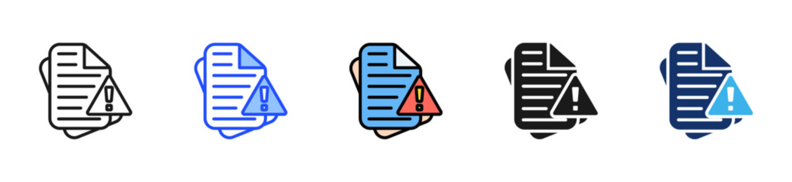 Script Error Icon Collection With Multiple Styles