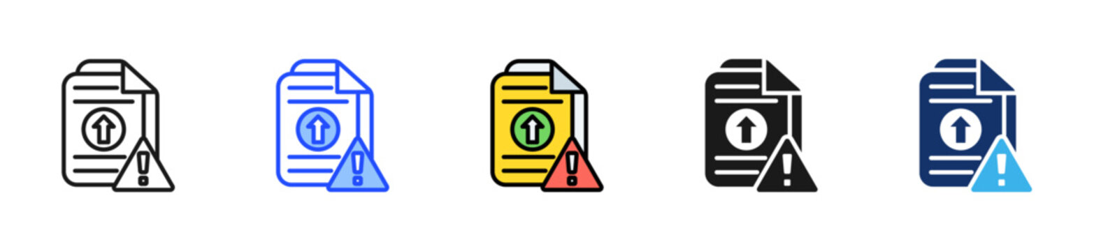 Upload Failed Icon Collection With Multiple Styles