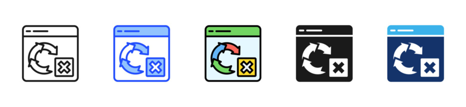 Captcha Error Icon Collection With Multiple Styles