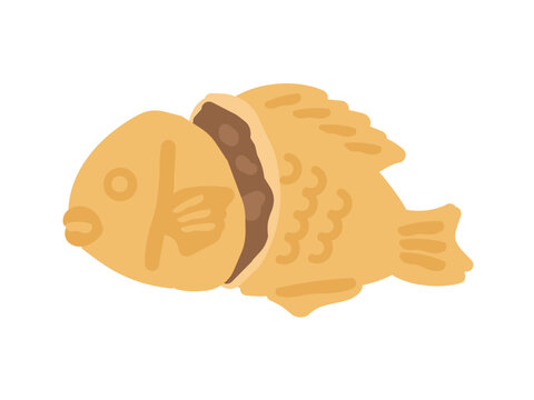 たい焼き（チョコレート）　イラスト