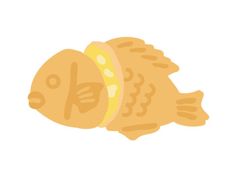 たい焼き（チーズ）　イラスト