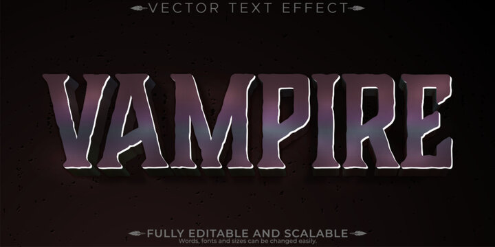 Horror movie text effect, editable vintage and scary text style