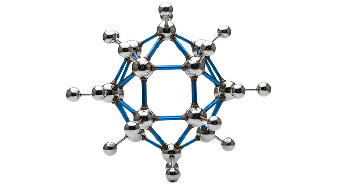 Buckminsterfullerene molecule structure model
