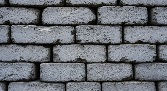 Close-up of gray brick wall texture