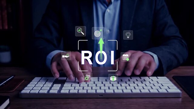 ROI strategy marketing performance, budget allocation, ROAS tracking, advertising analysis business growth, digital metrics, ROI Performance Dashboard