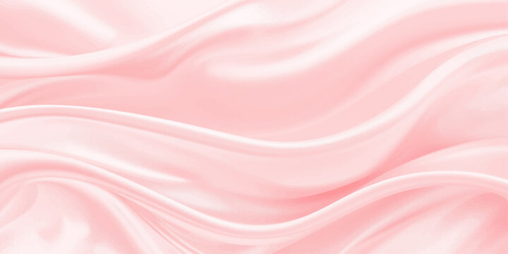 Soft abstract pink silk satin background with flowing smooth wave texture