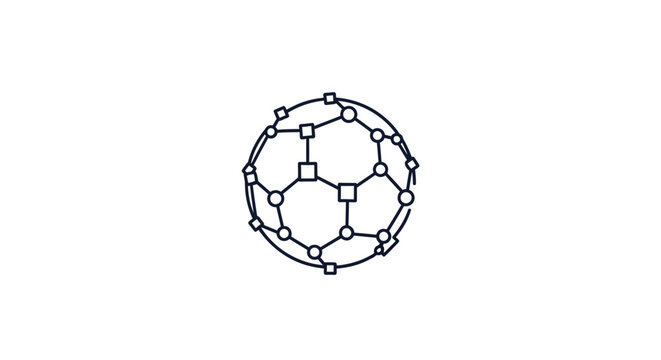 Buckminsterfullerene molecular structure diagram.