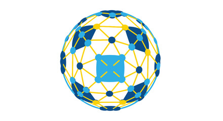 Obraz premium Geometric pattern on a sphere.
