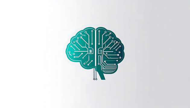 Digital brain circuit, artificial intelligence and machine learning concept, futuristic technology network, deep learning algorithms, data processing, abstract neural pathways