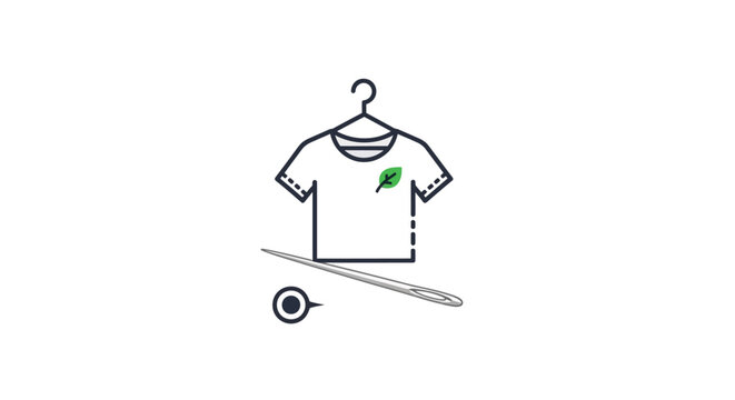 T shirt on a hanger with scissors.