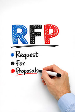 A person's hand drawing an acronym RFD