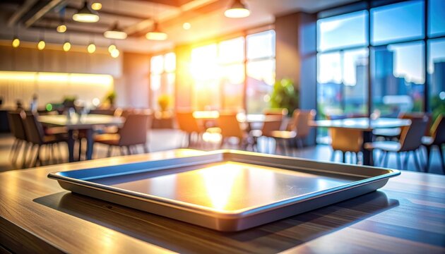 Modern still life captivating bright tray with shadow gradient in dynamic urban aesthetic