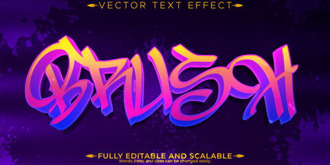 Graffiti text effect, editable spray and street text style © Md