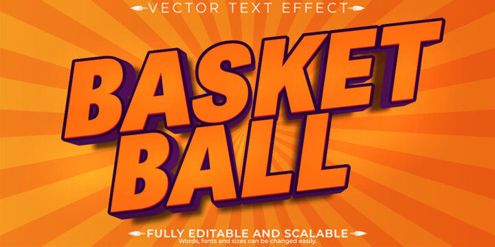 Sport text effect, editable basketball and football text style