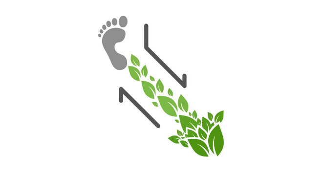 Footprint Leaves Green Eco Friendly Symbol.