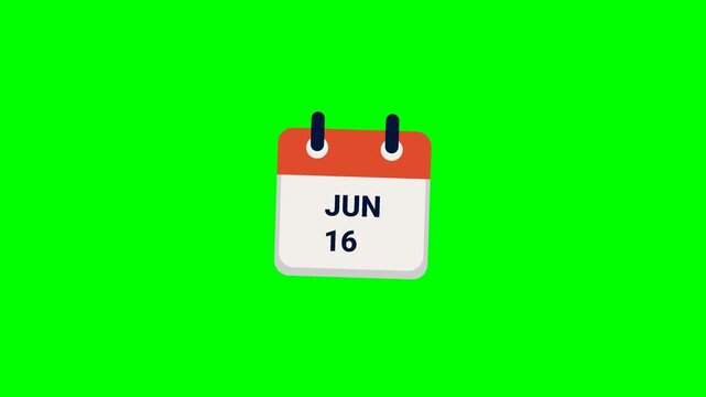 Animated calendar icon marking Father&rsquo;s Day celebration date and family appreciation events.
