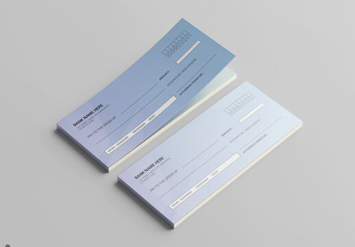 Bank Check Book Template Design