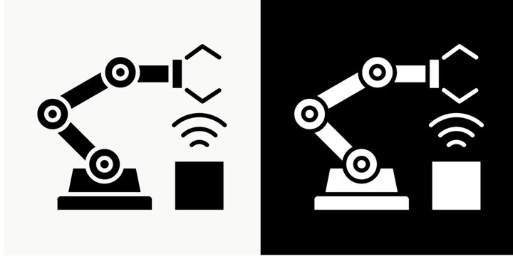 Cyber Physical Systems  Icon Set White Glyph  Style Collection