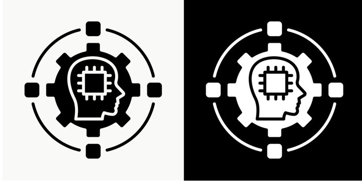 Human Machine Interface  Icon Set White Glyph  Style Collection