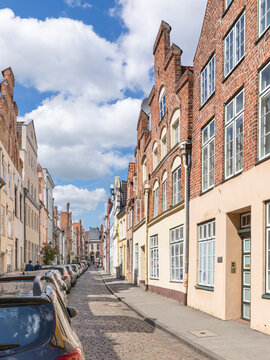 Cobblestone street at L&uuml;beck old town