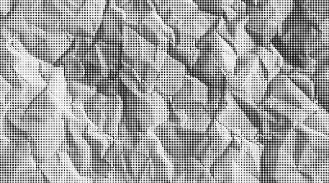 Crumpled paper texture fills the entire frame with deep creases