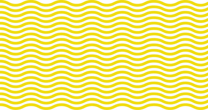 Repeating Pattern of Yellow Wavy Lines on White Background vector illustration