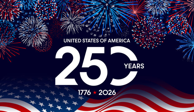USA 250 celebration background, America 250th anniversary