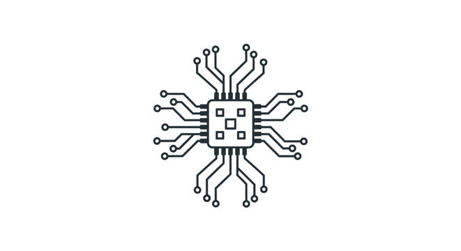 Microchip electronic circuit board component.