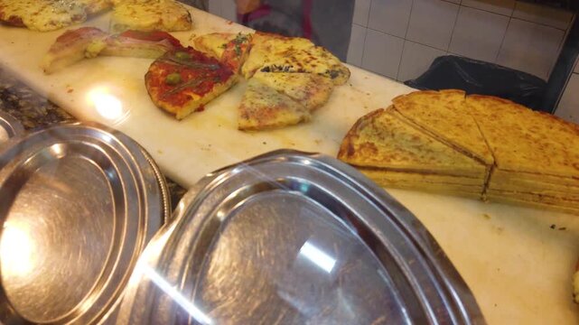 Horizontal Pizza Restaurant Counter Display Traditional Cuisine Buenos Aires