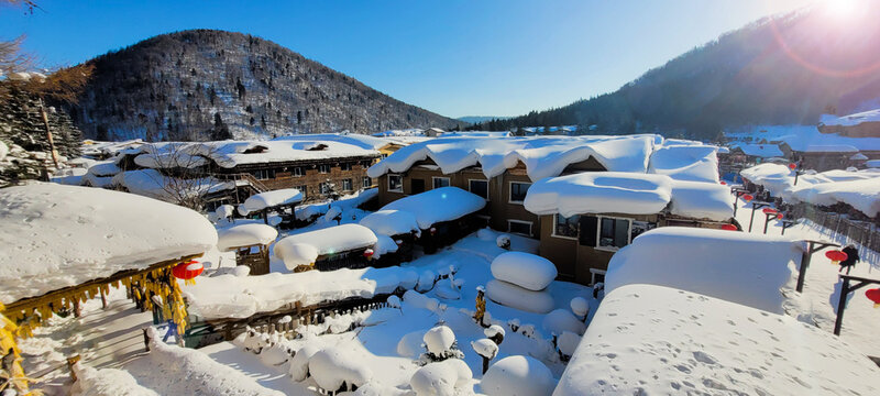 China  snow town