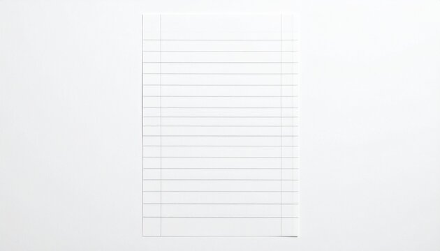 Blank notebook paper with margins