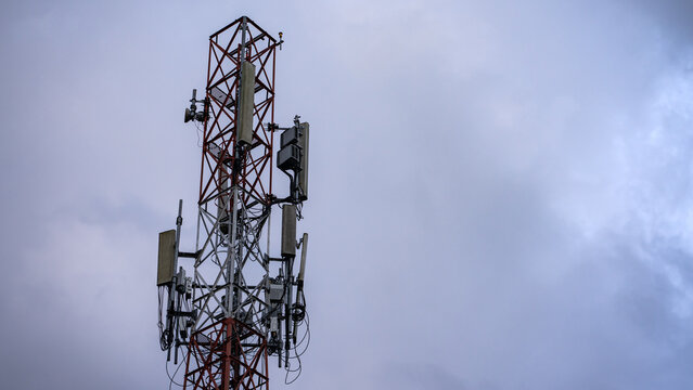 cell phone tower against sky