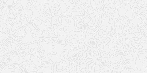 Minimal Topographic Contour Map Background With Seamless Line Pattern for Design and Mapping. © FARIDA